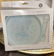 Disney Bumkins Mickey Mouse Plato de Silicona y Cuchara Juego de Alimentación 2 piezas -NUEVO EN CAJA segunda mano  Embacar hacia Argentina