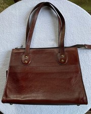 Bolsa tote Claire Chase autêntica de couro fino feita na Colômbia Borgonha 14 X 11, usado comprar usado  Enviando para Brazil