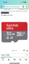 Cartão de memória SDHC SanDisk Ultra 32GB classe 10 - (SDSDQUA-032G-A11A) comprar usado  Enviando para Brazil