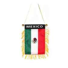 MINI BANDEIRA DO MÉXICO ÓTIMA PARA CARRO E JANELA DE CASA ESPELHO PENDURADO 2 LADOS 99-106 comprar usado  Enviando para Brazil