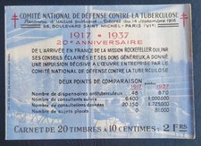 Carnet vignettes tuberculose d'occasion  Billom