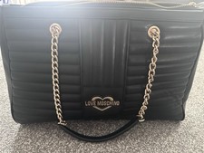 Moschino black leather for sale  HAVANT