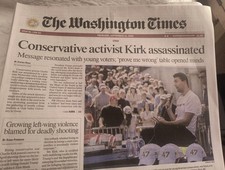 Washington times thursday for sale  Washington