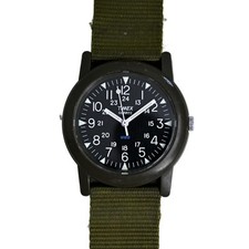 Timex Camper relógio de campo militar mostrador preto verde pulseira OTAN quartzo comprar usado  Enviando para Brazil