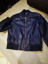 Giubbotto ecopelle blu usato  Poppi