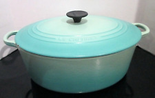 LE CREUSET ESMALTE FERRO FUNDIDO OMBRE FOSCO FRIO PERFEITO OVAL TAMPA DE FORNO HOLANDÊS 31 6,75 QT comprar usado  Enviando para Brazil