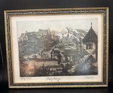 Vintage framed etching for sale  Dallas