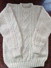 Cream hand knitted for sale  LEEDS