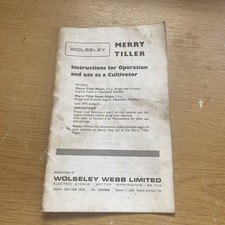 Wolesley merry tiller for sale  CHATTERIS