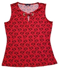 Blusa Tommy Hilfiger vermelha sem mangas metal acento e leve gola V tamanho M, usado comprar usado  Enviando para Brazil