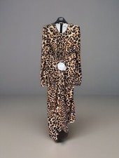Vestido de manga comprida novo sem etiquetas Paco Rabanne para festa H&M coquetel estampa de leopardo tamanho G comprar usado  Enviando para Brazil