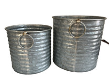 Galvanized round planters for sale  Pewaukee