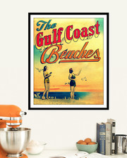 Vintage beach art for sale  Asheville