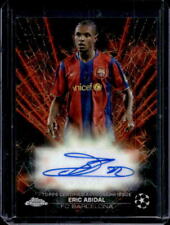 2023 Topps Cromo UEFA Eric Abidal Negro Lazer Automático Negro/Naranja Refractor #/25 segunda mano  Embacar hacia Argentina