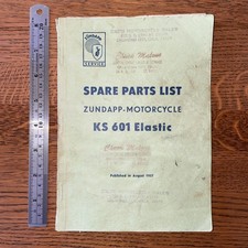 Lista de repuestos elásticos para moto Zundapp KS 601 1957 (manual del propietario) original segunda mano  Embacar hacia Mexico