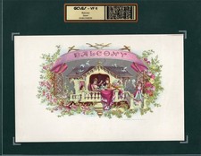 EX RARO Antigo Original Etiqueta de Charuto BALCONY - HEPPENHEIMER & MAURER LITHO. comprar usado  Enviando para Brazil