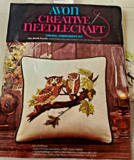 Kit de travesseiros vintage Avon Creative Needlecraft coruja companheiros 16x32" bordado crewel 1973 comprar usado  Enviando para Brazil