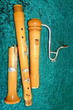Bass-Blockflöte Moeck, 4(3) Klappen, deut. Griffw., Doppelloch, sehr schön! comprar usado  Enviando para Brazil