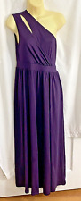 Vestido feminino Lyander longo ameixa escura tamanho médio um ombro zíper fenda frontal comprar usado  Enviando para Brazil
