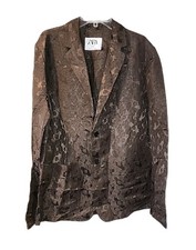 Jaqueta Blazer ZARA Masculina Marrom Floral Smoking Smoking Jantar Festa Masculina Grande comprar usado Jaqueta Blazer ZARA Masculina Marrom Floral Smoking Smoking Jantar Festa Masculina Grande comprar usado  Enviando para Brazil