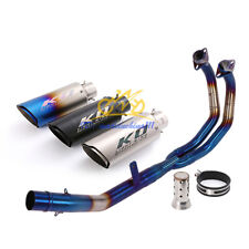 Tubo cabeçalho azul pontas sistema de escape para Honda CB500X CB500F CBR500R 2013-2022, usado comprar usado  Enviando para Brazil