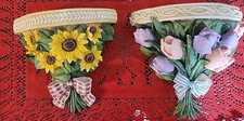 Usado, 2 Arandelas de Parede Brilhante Girassol Tulipa Prateleiras Suspensas de Parede Sala de Sol Estufa comprar usado  Enviando para Brazil