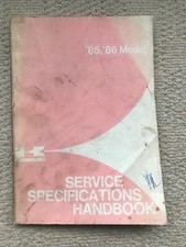 Kawasaki service specificatios for sale  BROADSTAIRS