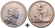 1702 Battaglia di Cremona Medaglia Luigi XIV di Borbone Mauger comprar usado  Enviando para Brazil