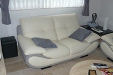 Salon design cuir d'occasion  Plouaret