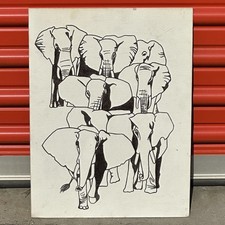 Vintage outline painting for sale  Orange
