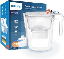 Jarro de filtro de água Philips +4 cartucho de filtro de substituição branco, 2,6 litros comprar usado  Enviando para Brazil