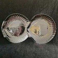 Par de placas pretas vintage de cerâmica em forma de concha comprar usado  Enviando para Brazil