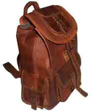 Mochila de Couro Genuíno Vintage Bolsa Satchel Maleta Laptop Marrom Viagem Nova comprar usado  Enviando para Brazil