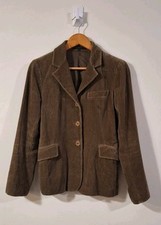 Blazer Theory Feminino Veludo Marrom Forrado Fecho de Botão Carreira - Tamanho Pequeno (#224) comprar usado  Enviando para Brazil