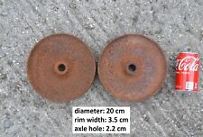 Pair iron wheels for sale  Shipping to Ireland