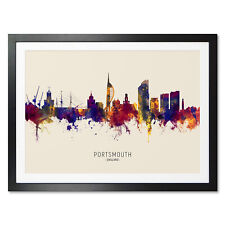 Portsmouth skyline poster for sale  UK
