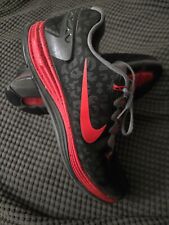 NikeID Lunarglide 5 Sheild Trainer estampa de chita preta com detalhes em vermelho/cinza comprar usado  Enviando para Brazil
