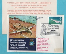 Usado, Capa de evento da Marinha - 25º Aniversário do Primeiro Deck Pouso - Aeronave a Jato Puro - Assinada comprar usado  Enviando para Brazil