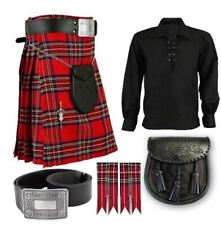 Royal Stewart Scottish Roupa Masculina Kilt Camisa Jacobita Pin, Fivela, Cinto, Esportivo comprar usado  Enviando para Brazil