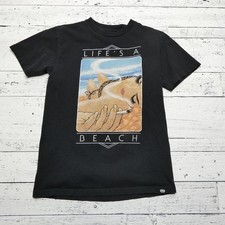 Camiseta Ecko Unltd Masculina Média Preta Life's A Beach Gráfica Streetwear Skate comprar usado  Enviando para Brazil