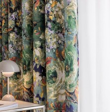 Floral curtains green for sale  Marion