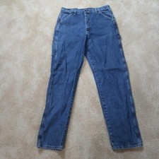 Calça de trabalho Old Mill Carpenter perna reta masculina 34x334 azul comprar usado  Enviando para Brazil