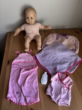 Lote de acessórios para boneca American Girl Bitty Baby bolsa fralda roupa cobertor toalha de banho comprar usado  Enviando para Brazil