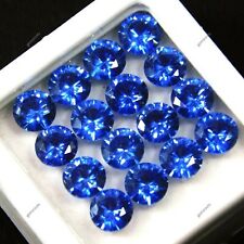 Lote de 10 piezas certificado anillo zafiro natural piedras preciosas sueltas azul corte redondo 5 mm segunda mano  Embacar hacia Mexico