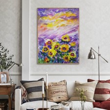 Pintura feita à mão arte de parede pintura a óleo cores quadro abstrato decoração para casa comprar usado  Enviando para Brazil