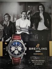 RELÓGIO DE LUXO BREITLING 1884 BRAD PITT, CHARLIZE T ORIGINAL VINTAGE 2018 ANÚNCIO, comprar usado  Enviando para Brazil