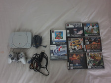 Pacote de console PS One Slim - Controle, cabos AV, fonte de alimentação e 8 jogos comprar usado  Enviando para Brazil
