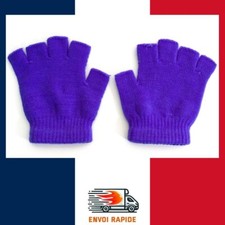 Mitaines tricotées bleu d'occasion  Privas