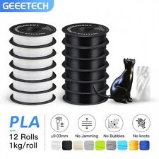 Drukarka 3D Geeetech 1kg / rolka filamentu 3D 1,75 mm PLA do drukarki 3D czarno-biała na sprzedaż  Wysyłka do Poland