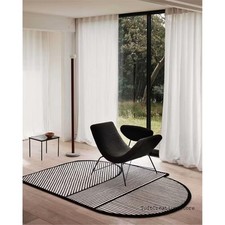 Tapete irregular moderno preto e branco tapete de área tufado para sala de estar quarto  comprar usado  Enviando para Brazil